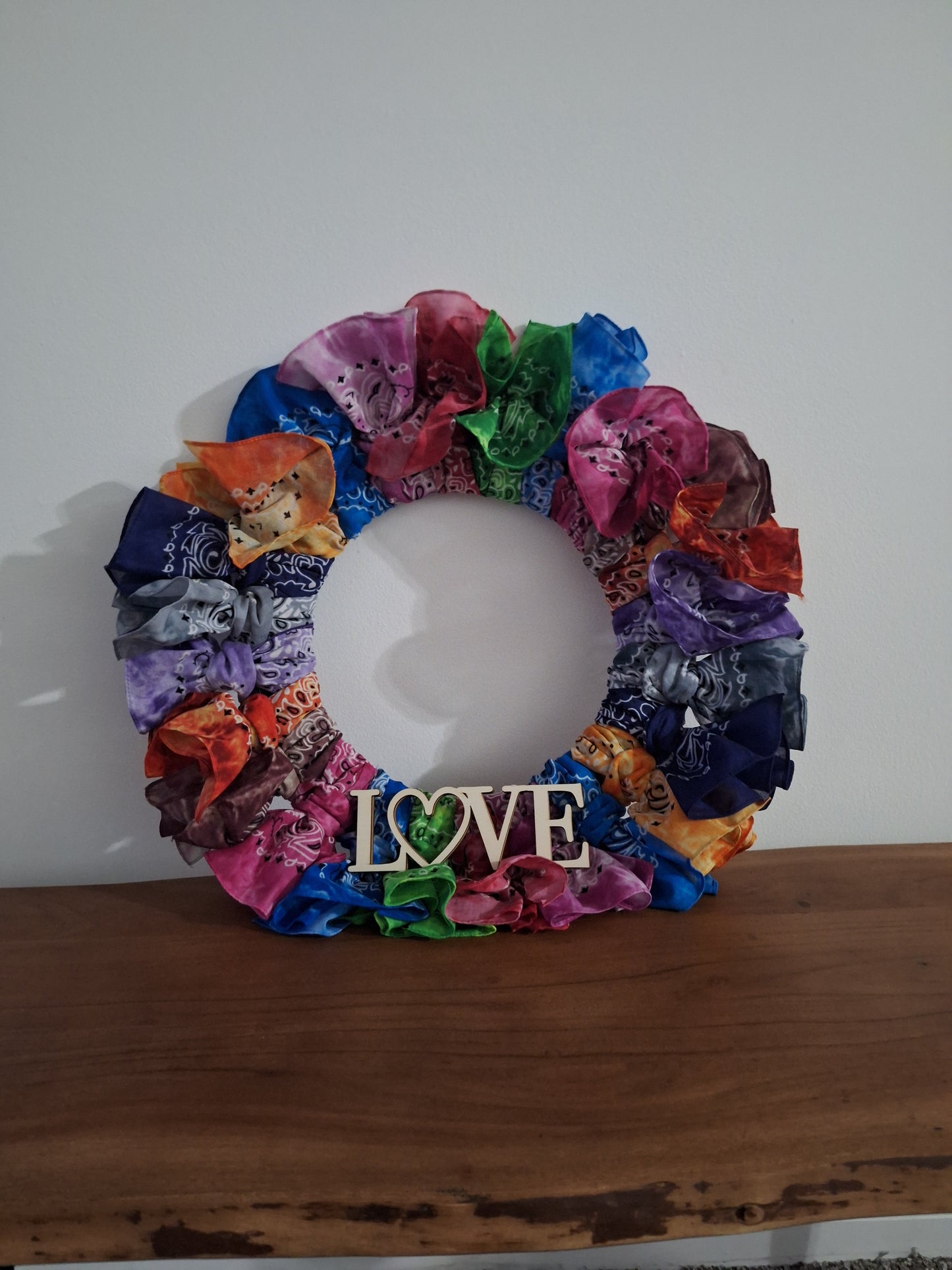 Tie Dye creation wreath